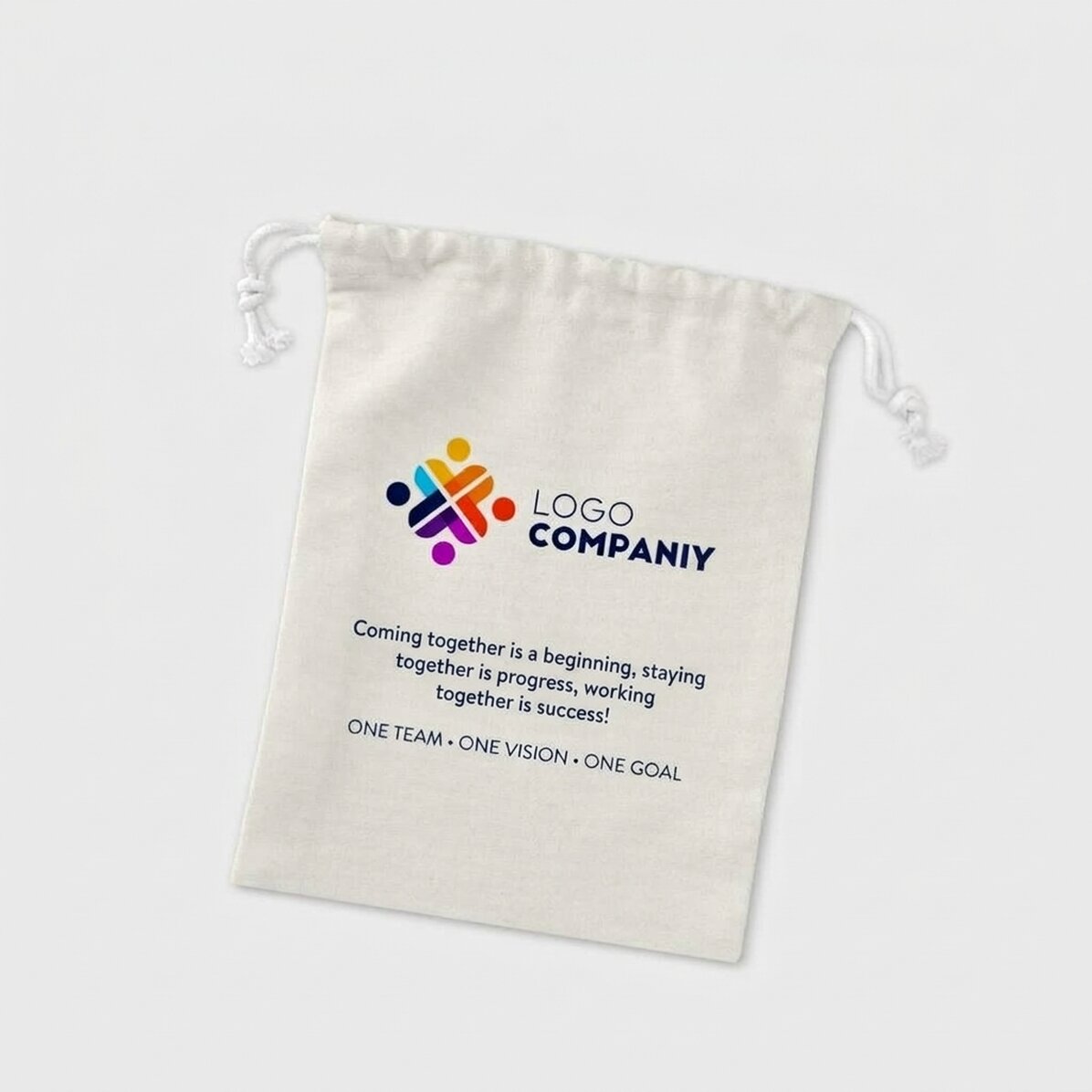 Bolsita pequeña para regalos personalizada con logotipo y mensaje