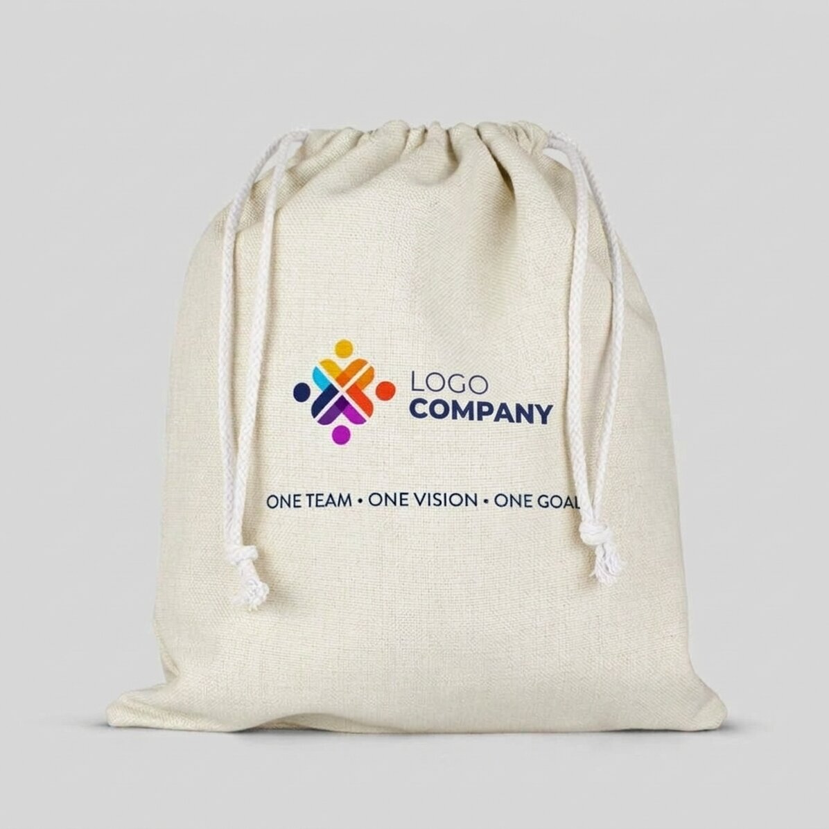 Bolsa mediana personalizada con logotipo y texto