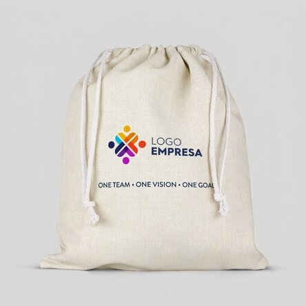 Bolsa mediana personalizada con logotipo y texto