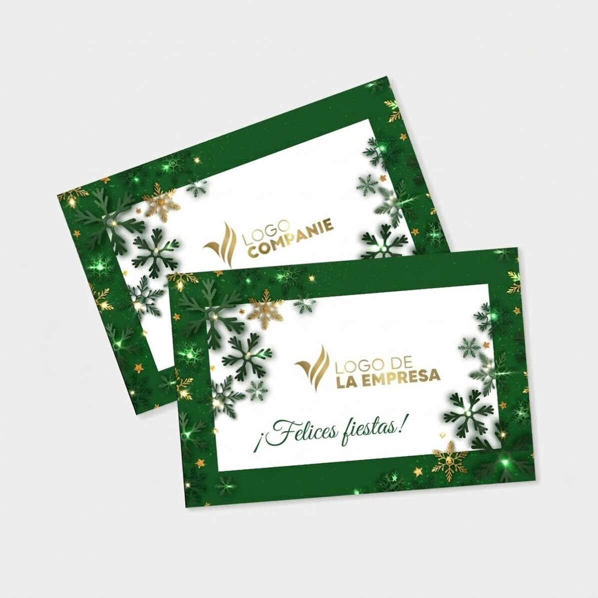 Imán de 15 x 10 cm personalizado con logotipo y texto: «Merry Christmas»