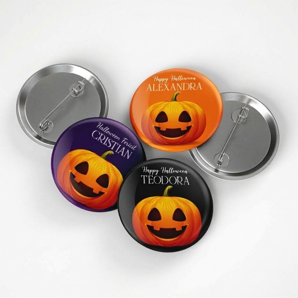 Insignia personalizada con texto - Halloween