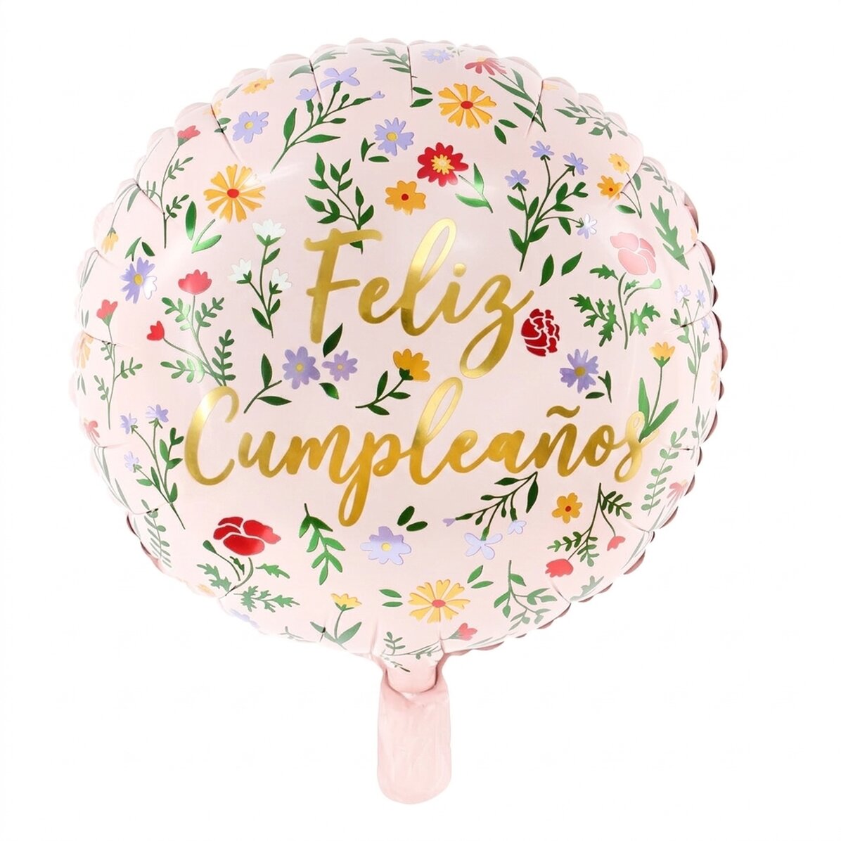 Globo - Flores de «Feliz cumpleaños»