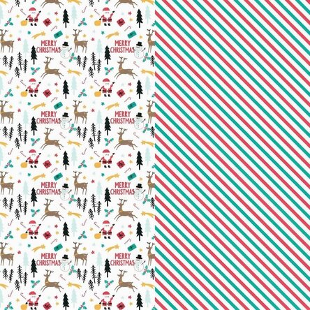 Lote de 2 hojas de papel de regalo «Merry Christmas»