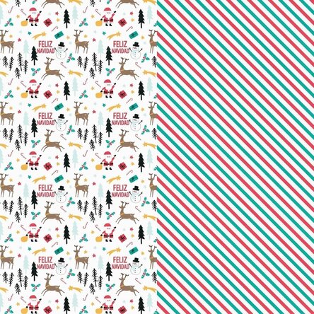 Lote de 2 hojas de papel de regalo «Merry Christmas»