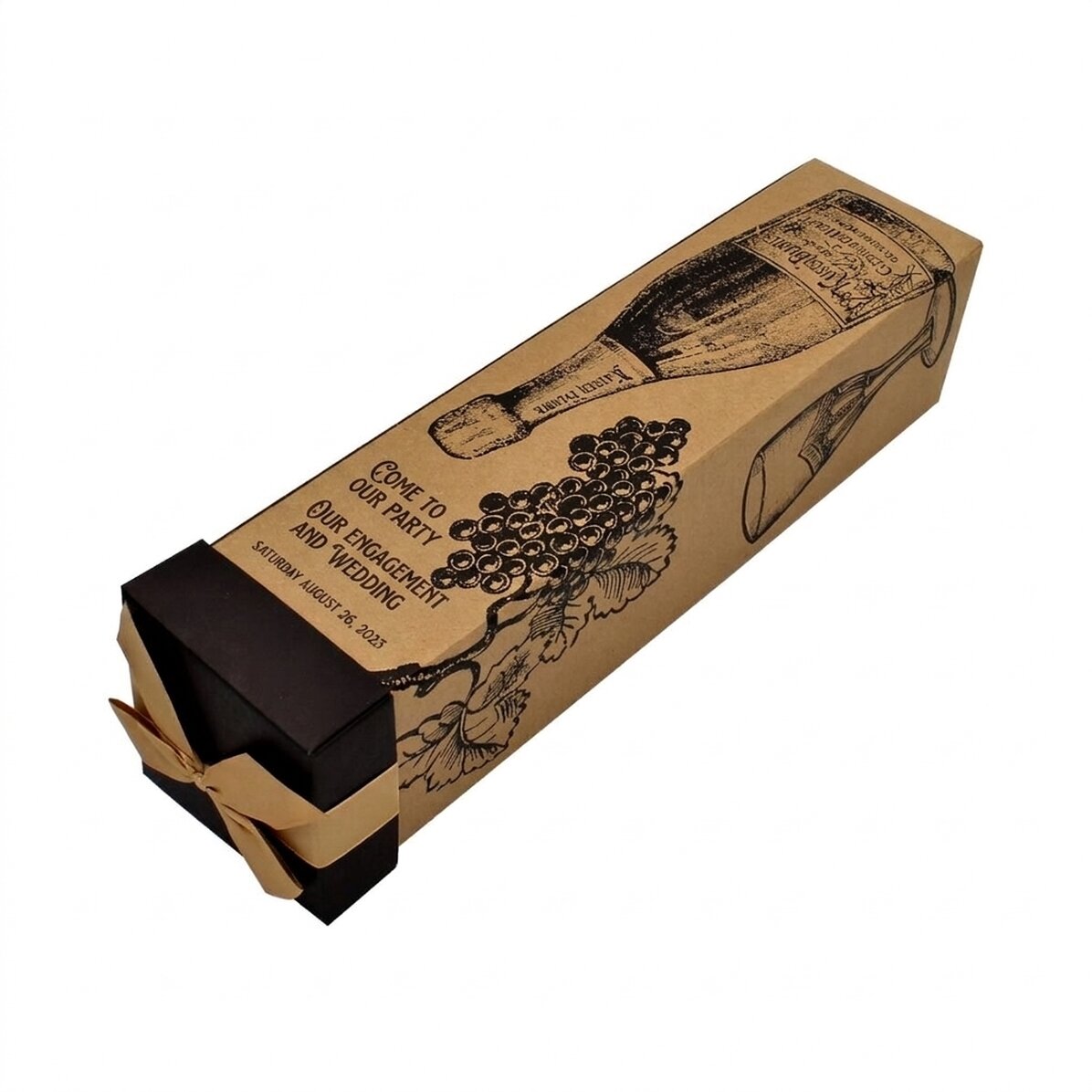 Caja plegable para bebidas - modelo kraft