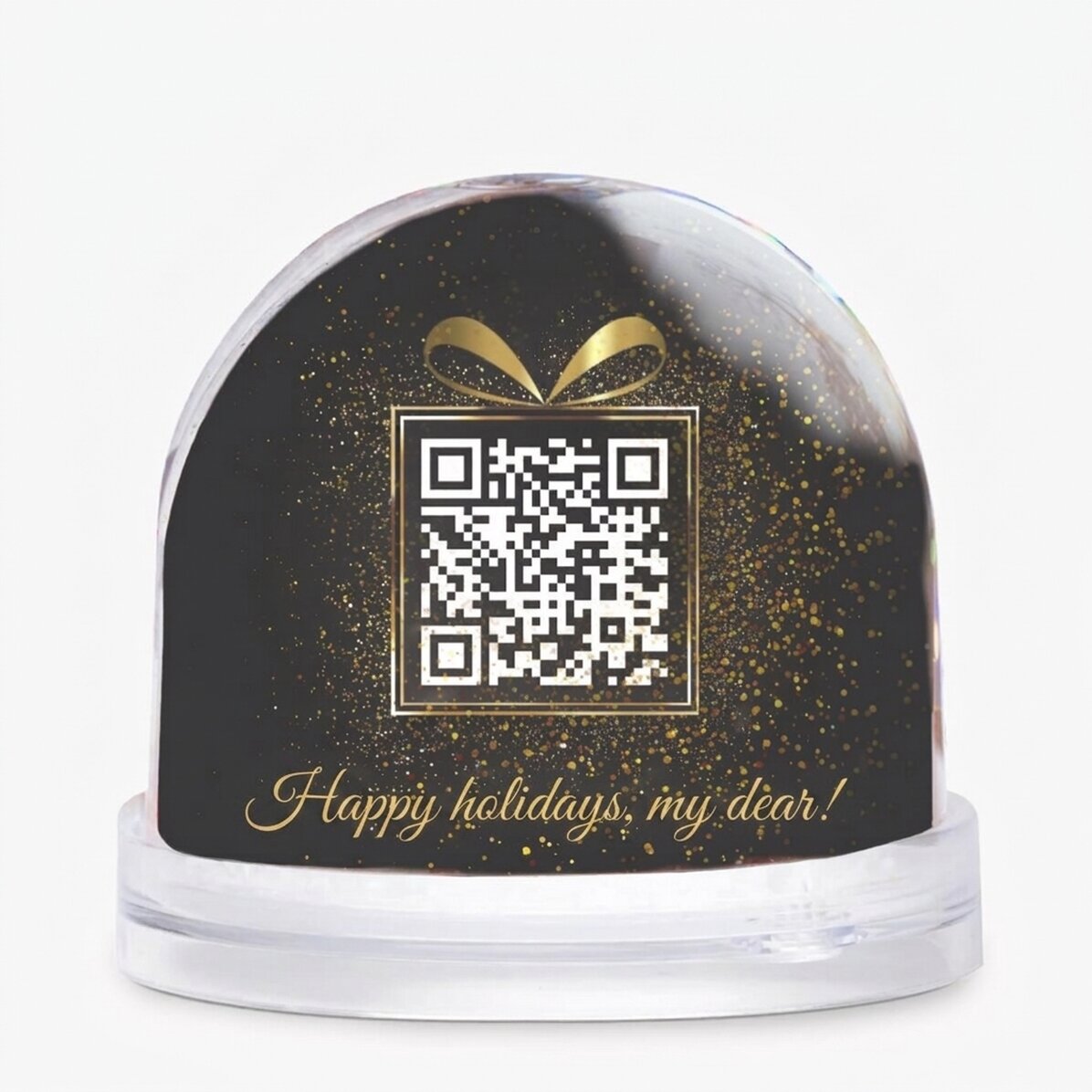 Globo de escritorio personalizado con foto, mensaje y código QR