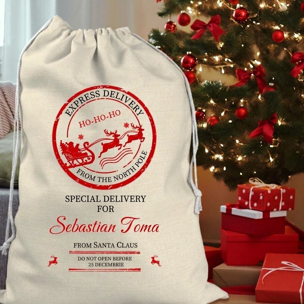 Bolsa de regalo personalizada con texto - Entrega especial