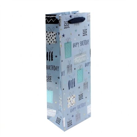 Bolsa de regalo para bebidas - modelo «Happy Birthday gifts»