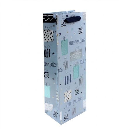 Bolsa de regalo para bebidas - modelo «Happy Birthday gifts»