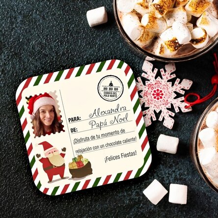 Posavasos personalizado con una foto y un texto - Entrega especial
