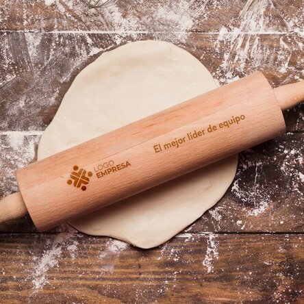 Palillo de madera personalizado con logotipo y mensaje