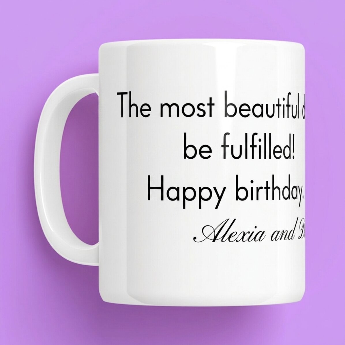 Taza personalizada con texto: un mensaje para tus seres queridos