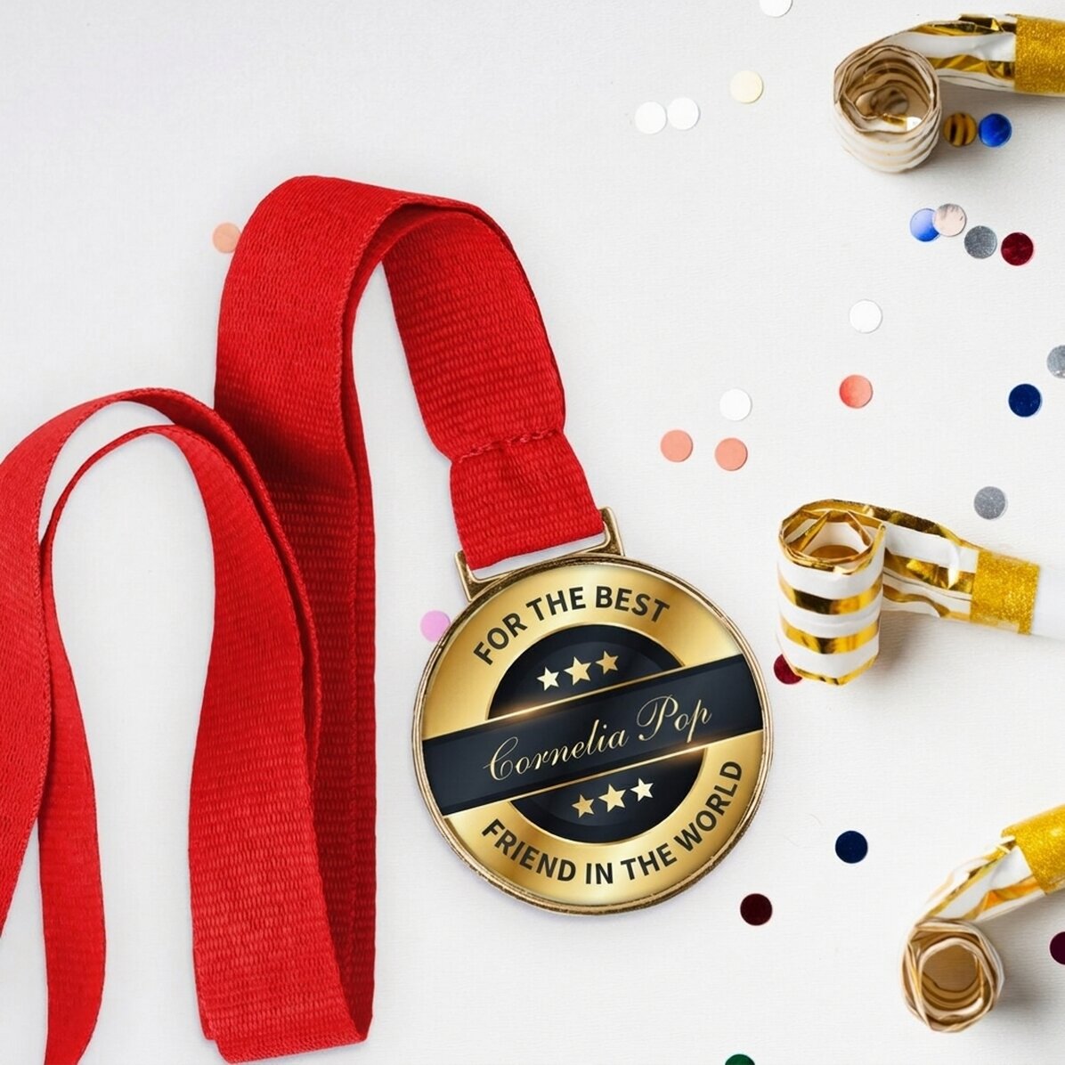 Medalla personalizada con texto - The best