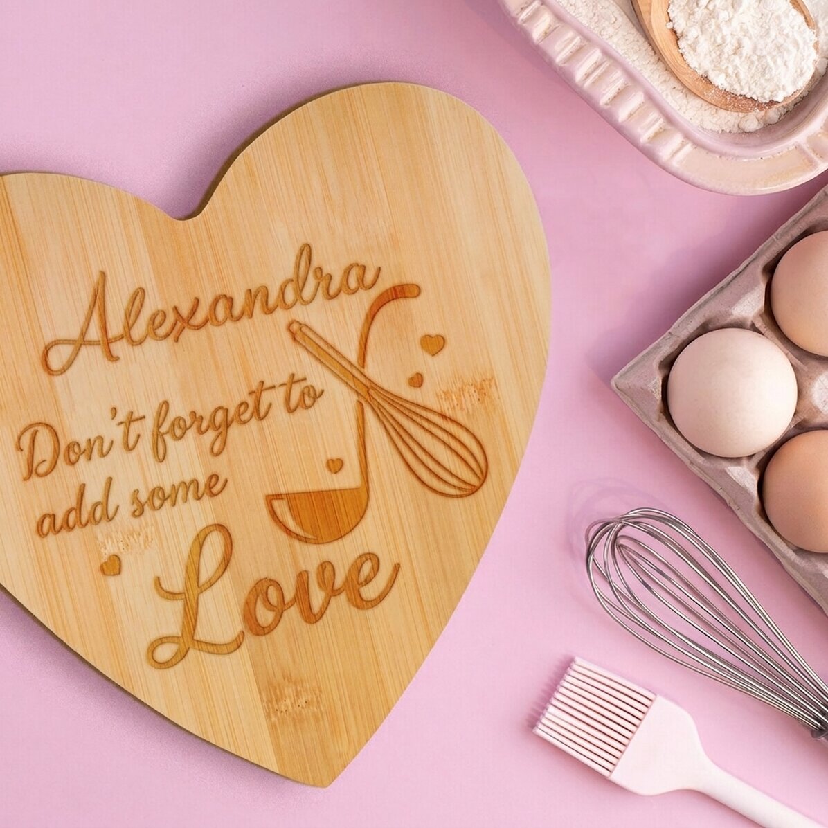 Cortador con forma de corazón personalizado con nombre - Amor