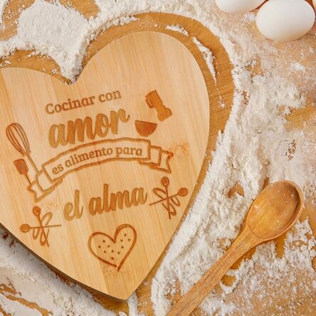 Cortador con forma de corazón personalizado con mensaje - Alimento para el alma