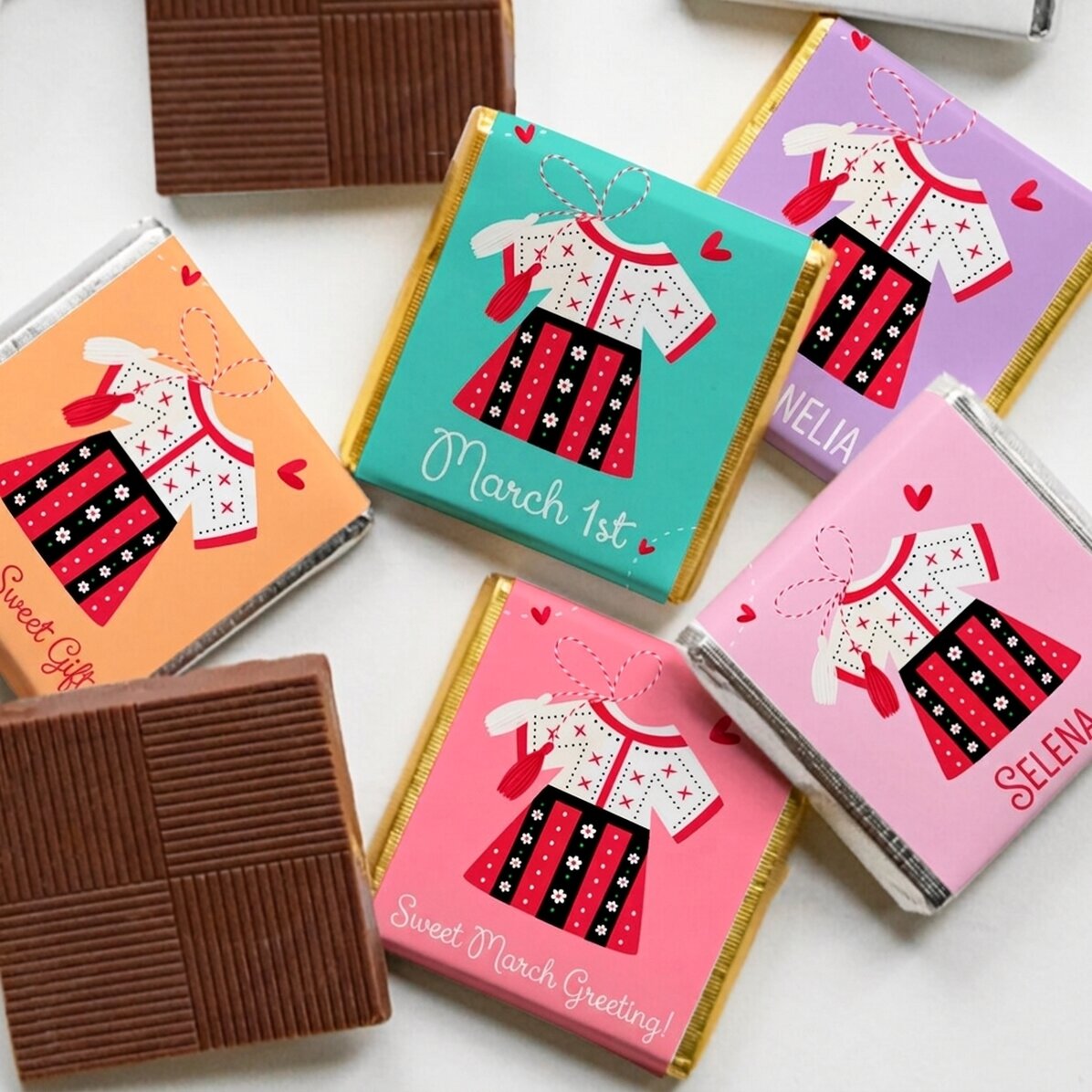 Mini bombón personalizado con nombre - 1 de marzo