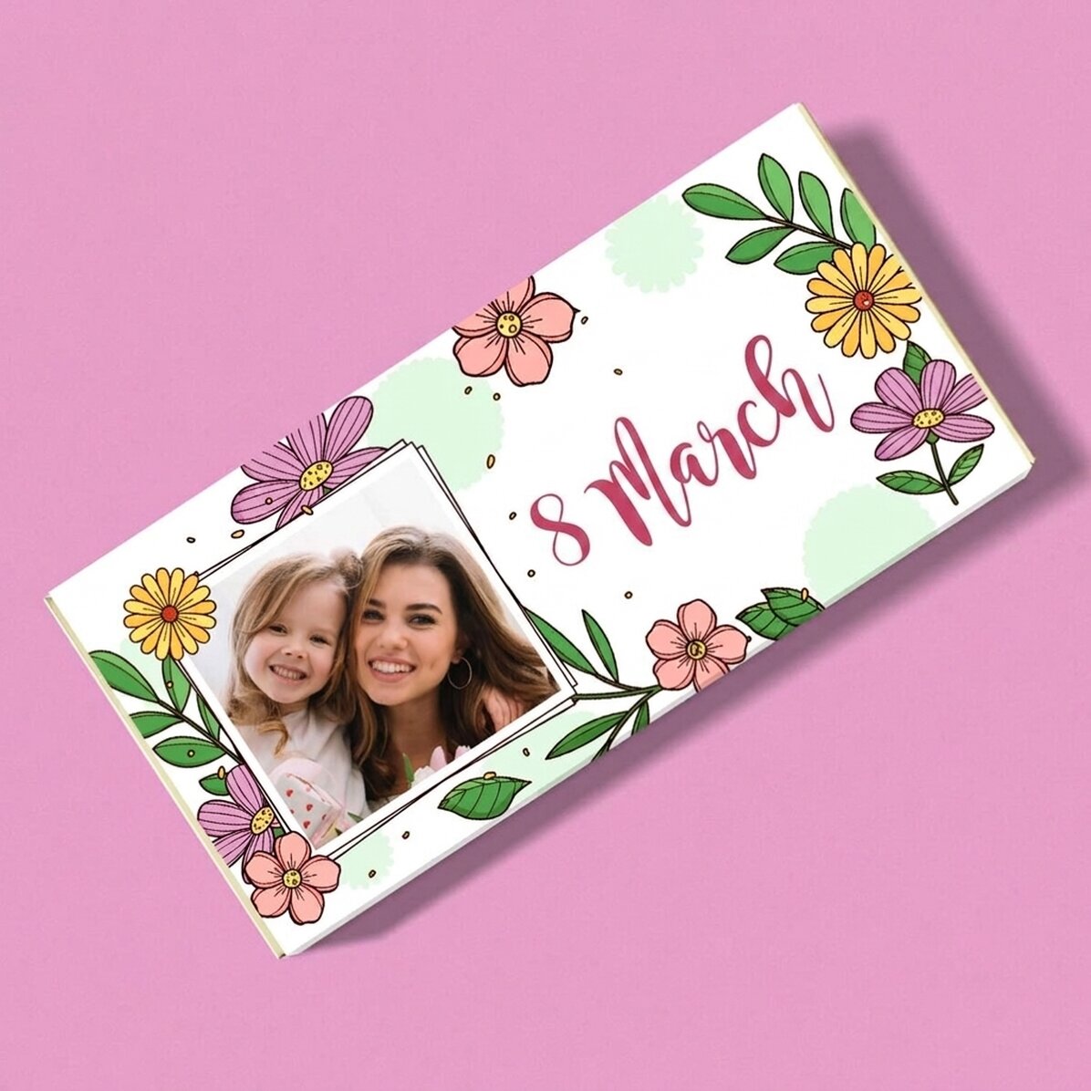 Chocolate personalizado con foto y mensaje - Marzo