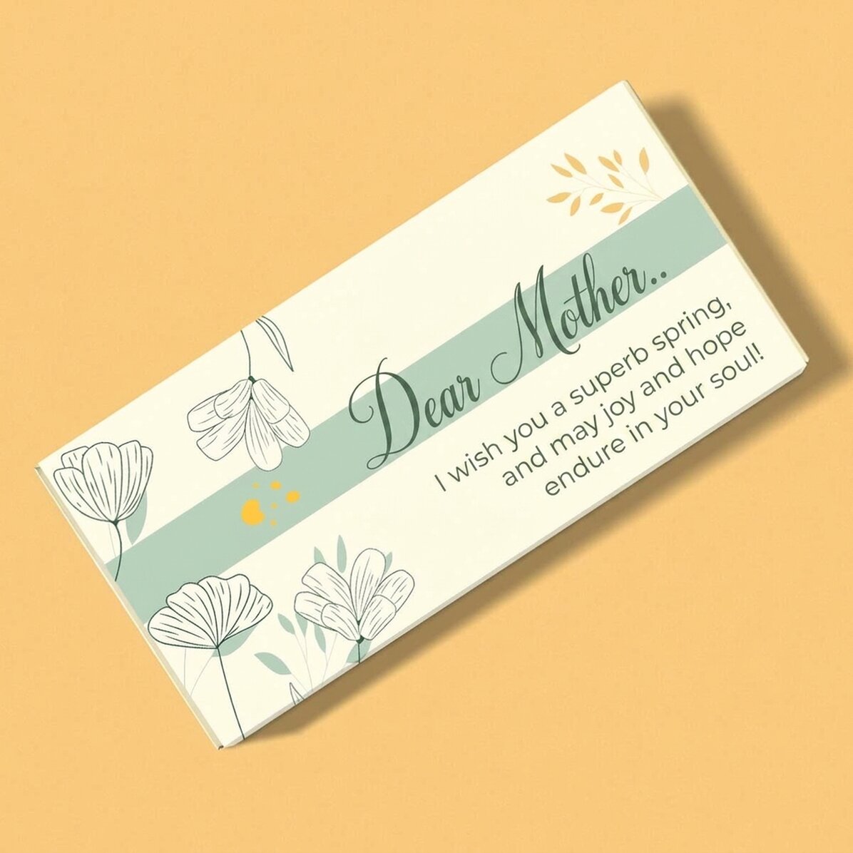 Chocolate personalizado con mensaje: «Querida mamá»
