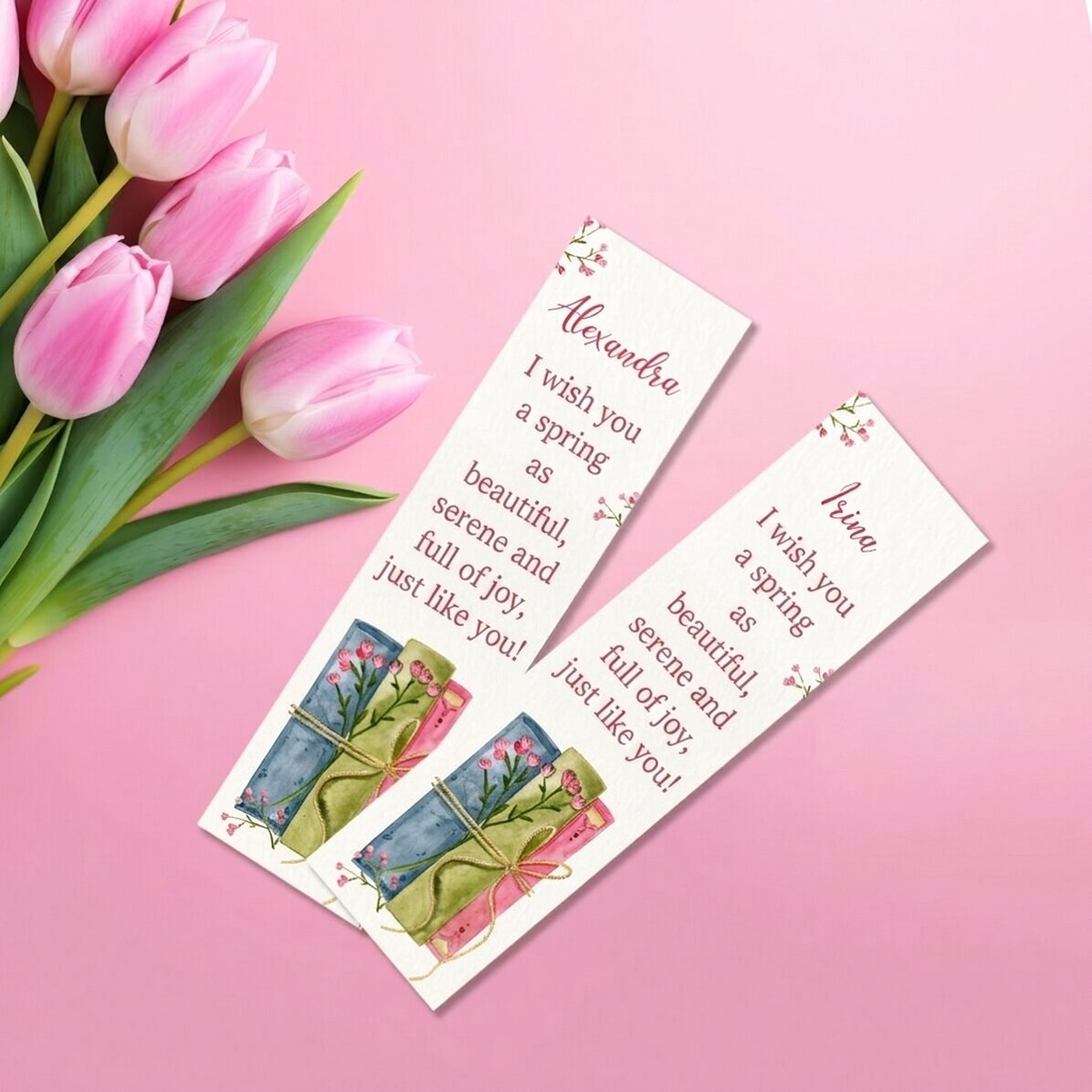 Marcapáginas personalizado con mensaje - Spring