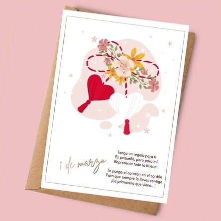 Tarjeta personalizada con texto: «Hermosa primavera»