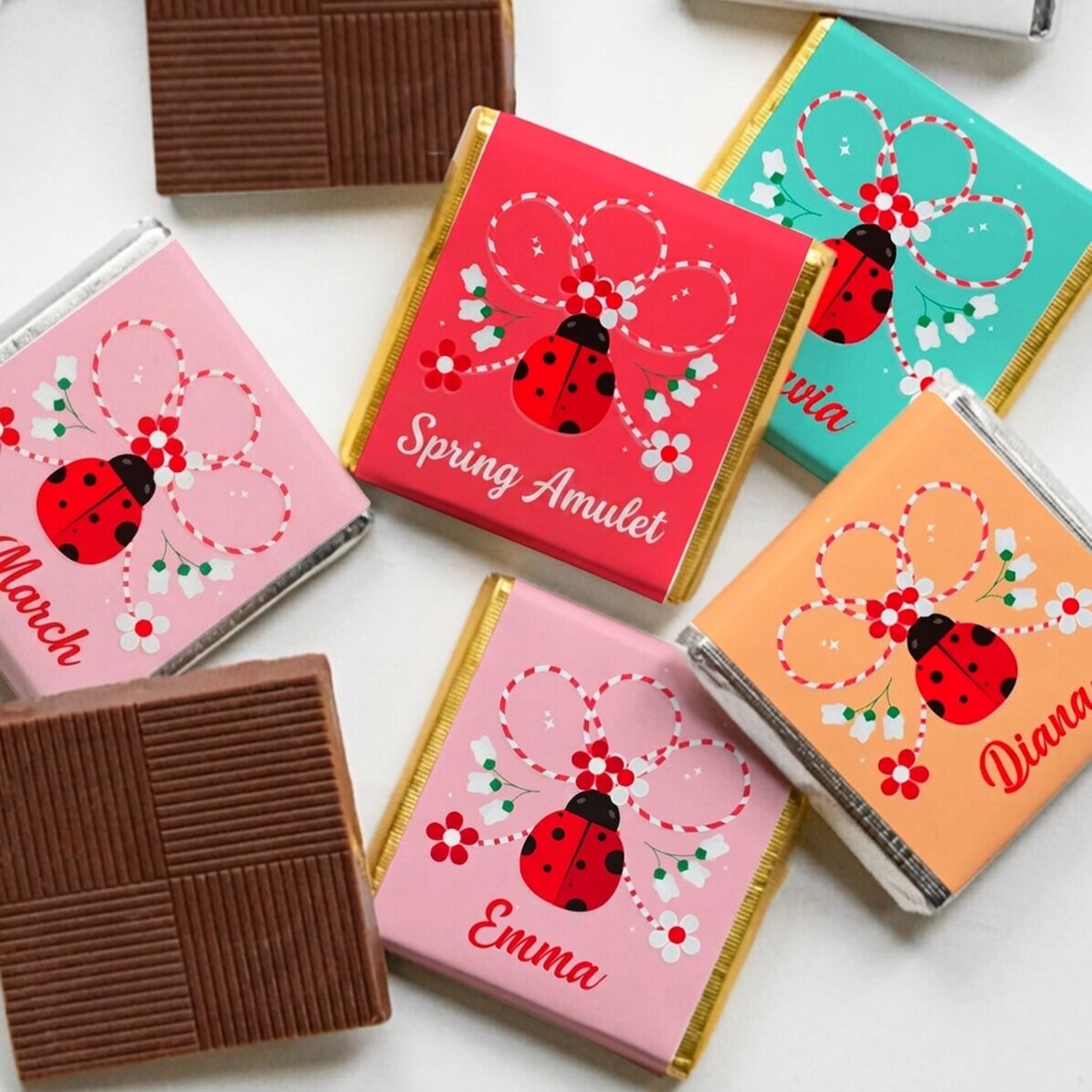 Mini bombón personalizado con el nombre «Buburuza»