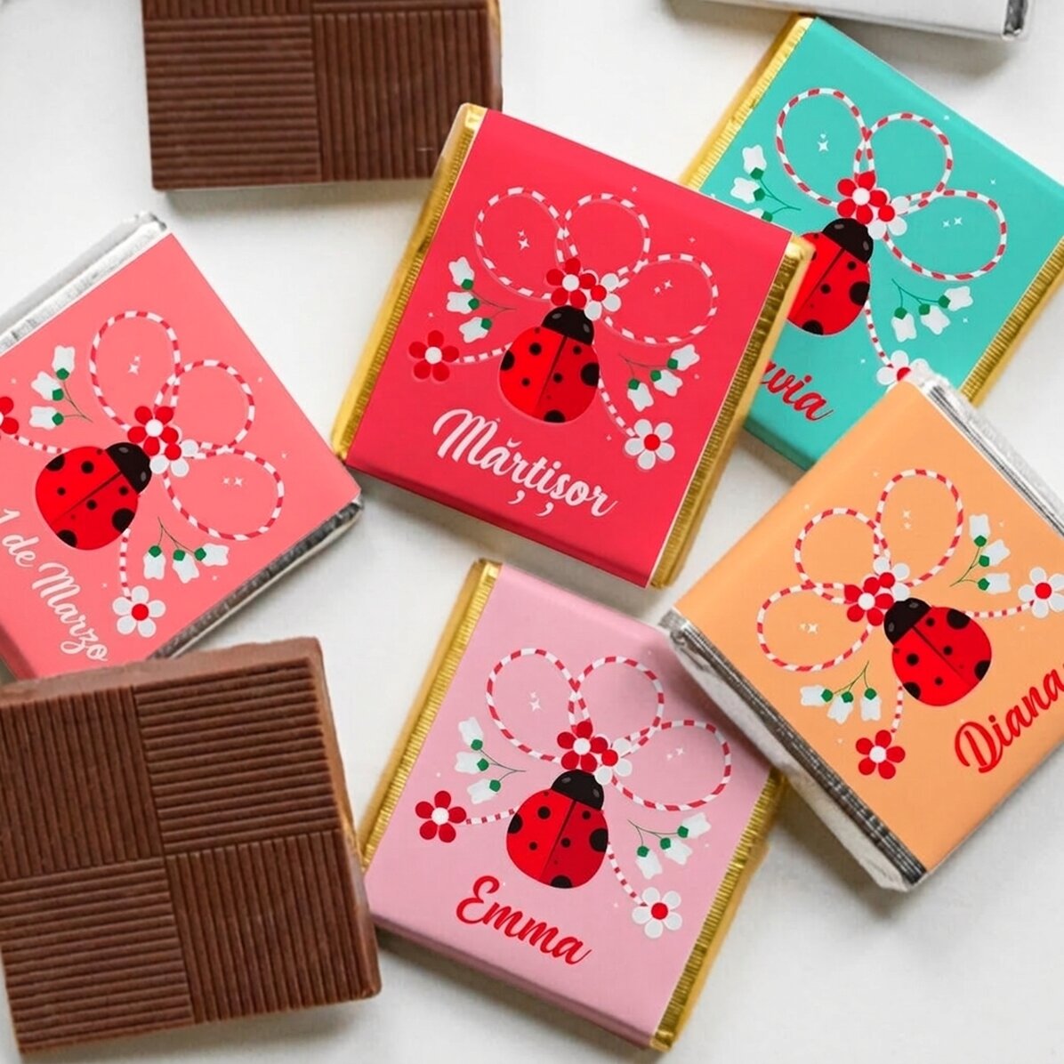 Mini bombón personalizado con el nombre «Buburuza»
