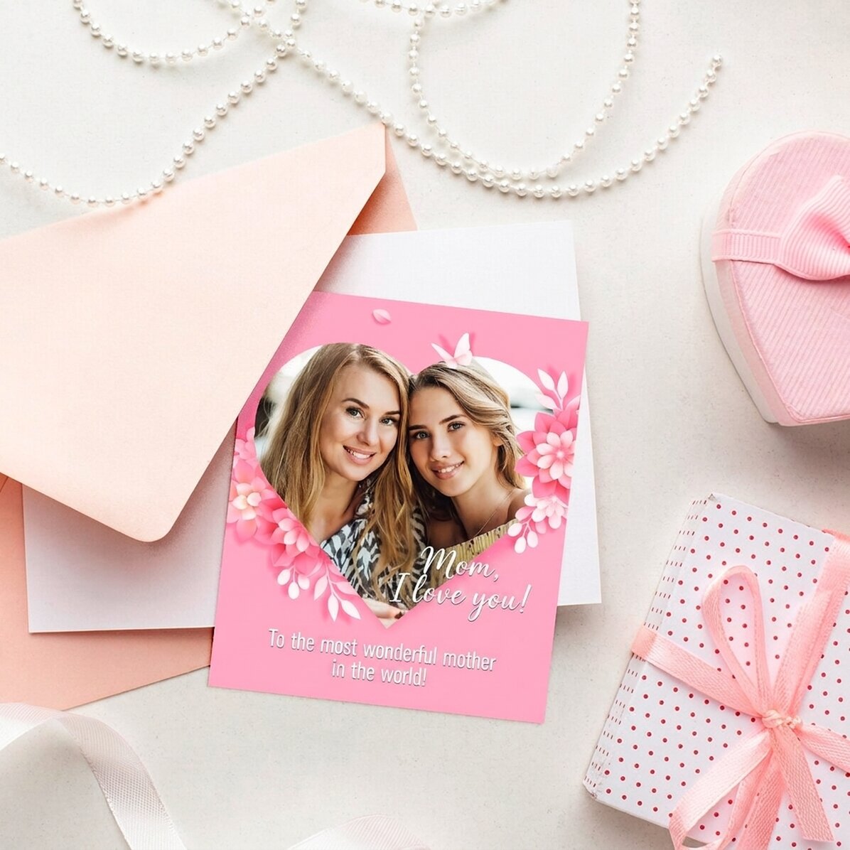 Foto personalizada de 10 x 12 cm con texto y foto - Corazoncito