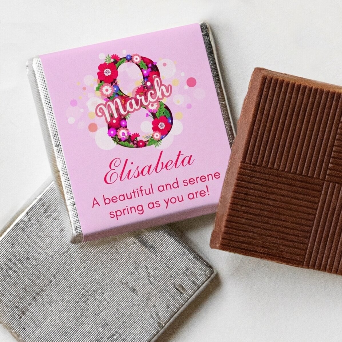 Mini bombón personalizado con mensaje - 8 de marzo