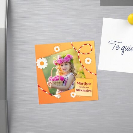 Imán de 10x10 personalizado con una foto especial