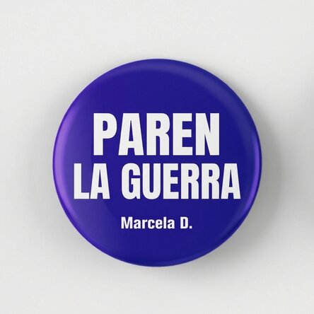 Chapa personalizada con nombre - STOP WAR