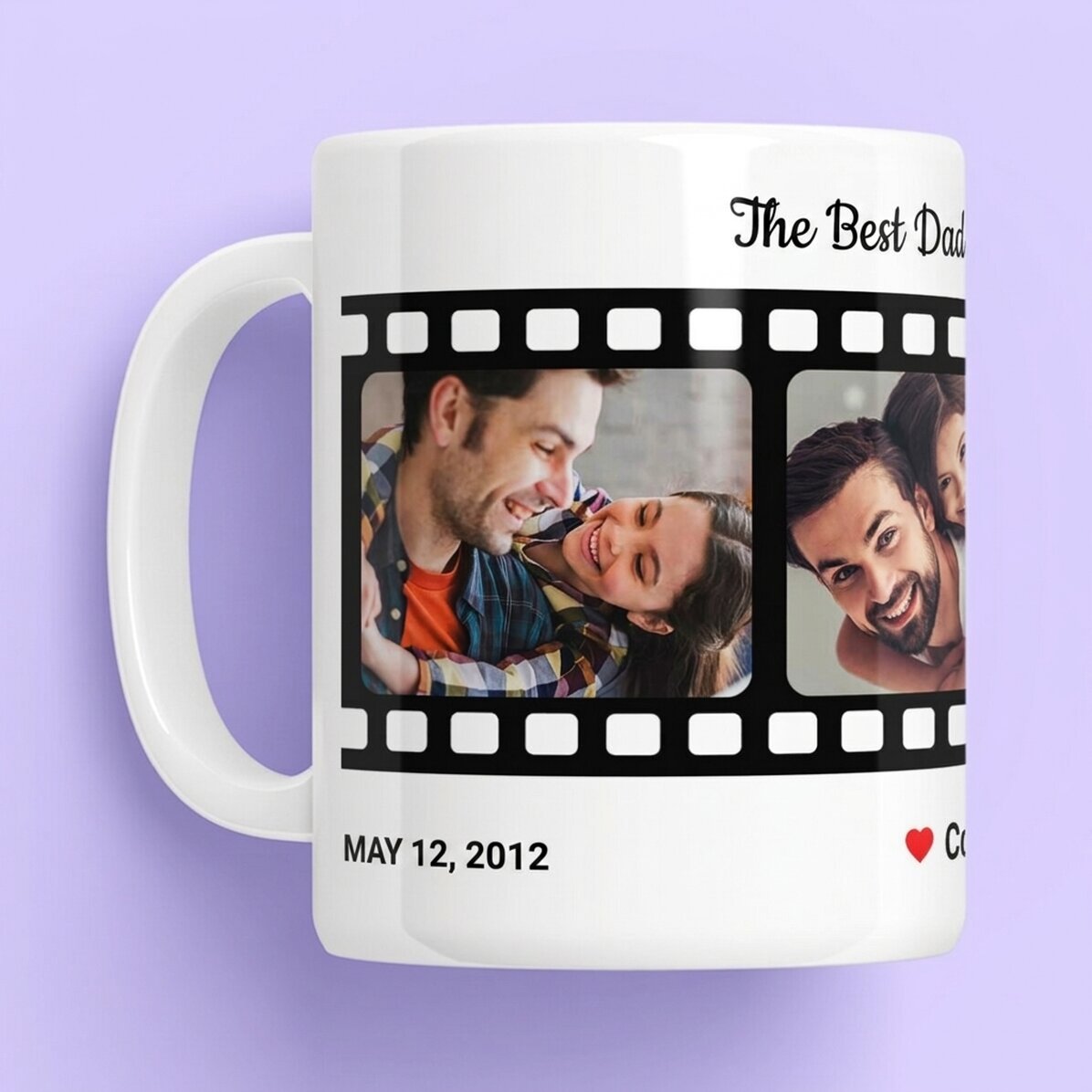 Taza personalizada con texto y 4 fotos: los recuerdos más queridos