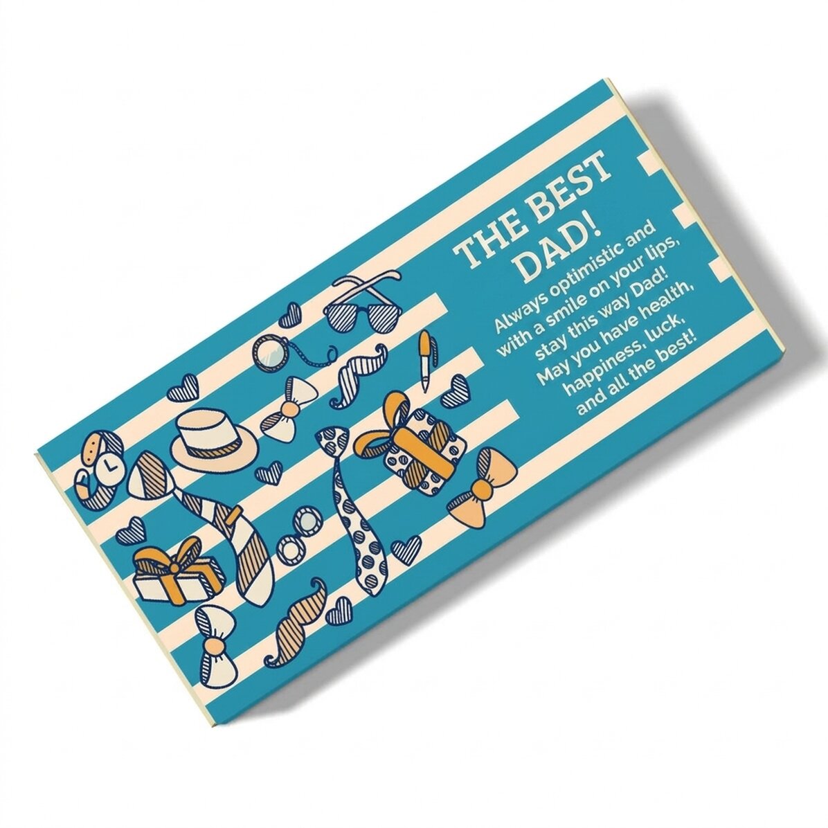 Chocolate personalizado con mensaje: «¡El mejor papá!».