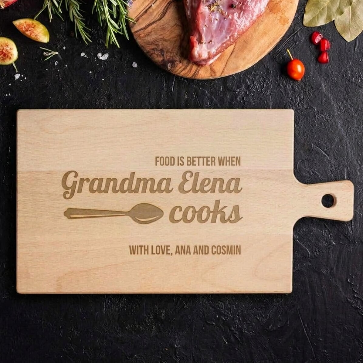 Picadora premium personalizada con asa - La abuela cocina