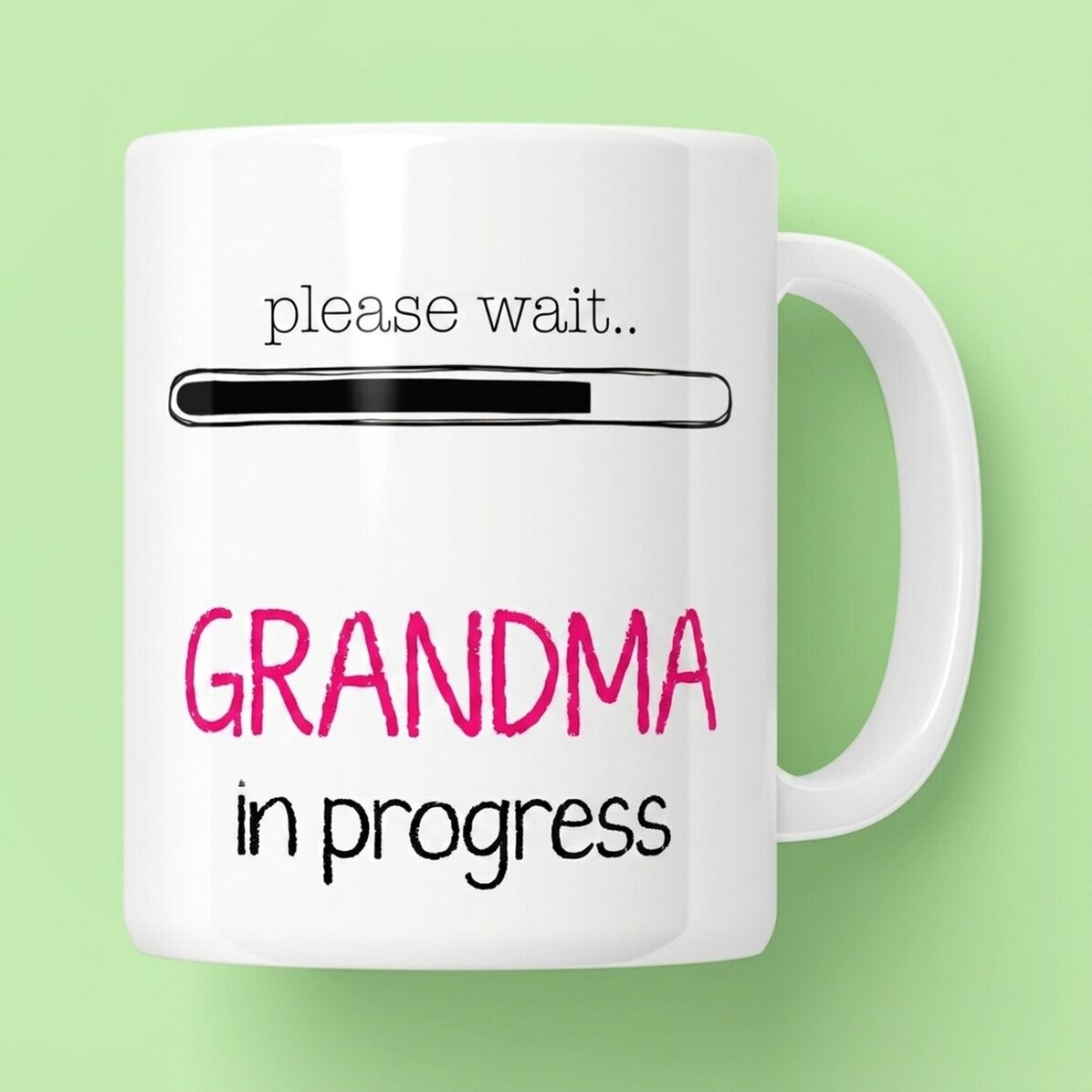 Taza personalizada con texto: «Abuela en ciernes»