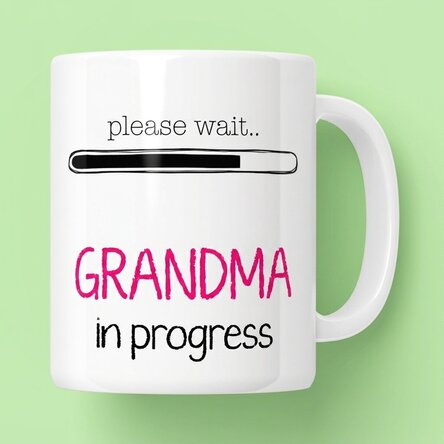 Taza personalizada con texto: «Abuela en ciernes»