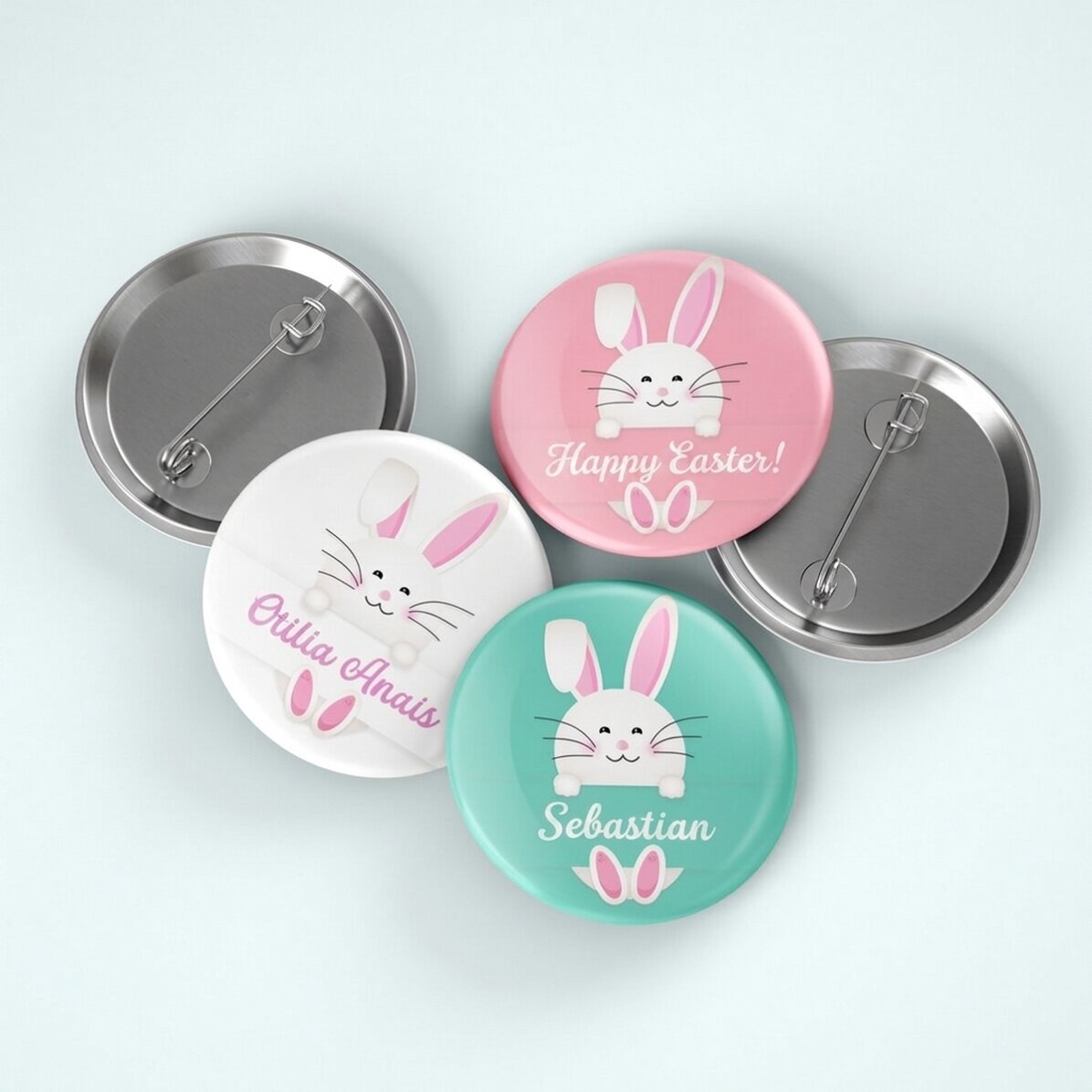 Insignia personalizada con nombre - Conejito