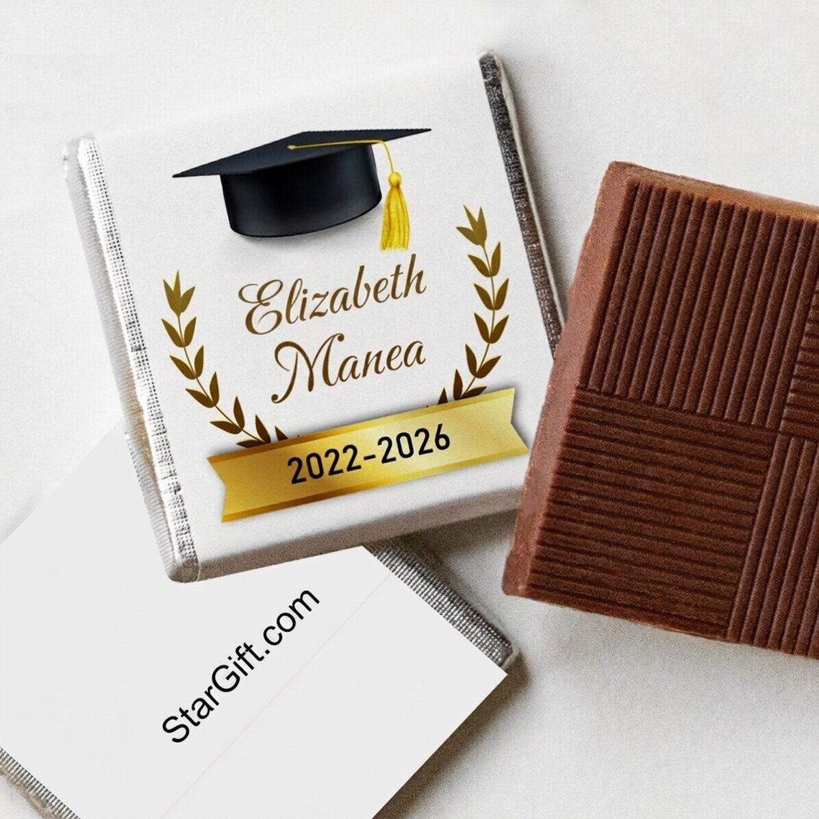 Mini bombones personalizados con mensaje para los graduados