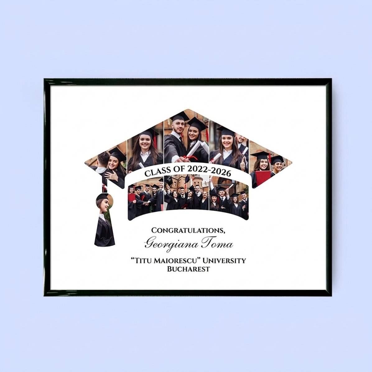 Cuadro personalizado con fotos y texto - Graduación