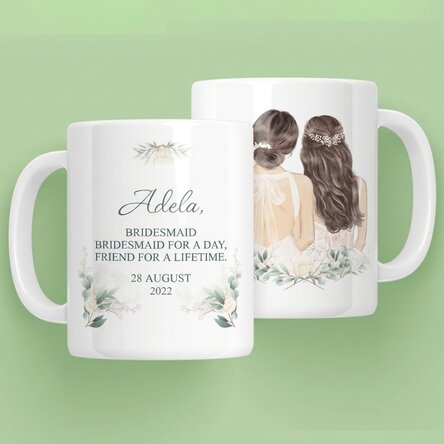 Taza personalizada con texto - Dama de honor