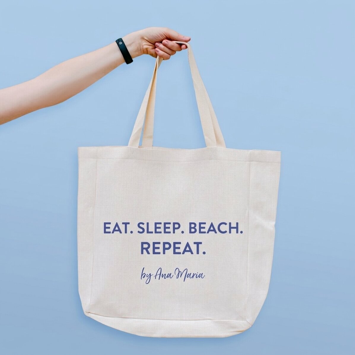 Bolso de playa personalizado con texto - Beach. Repeat