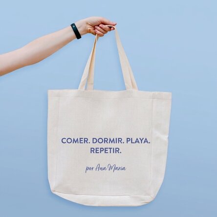 Bolso de playa personalizado con texto - Beach. Repeat