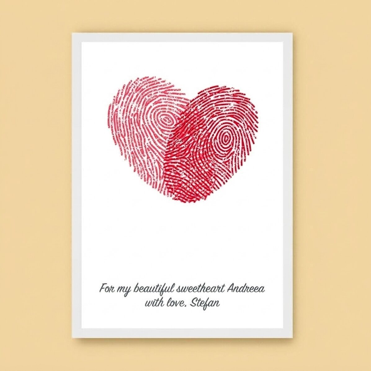 Cuadro personalizado con forma de corazón