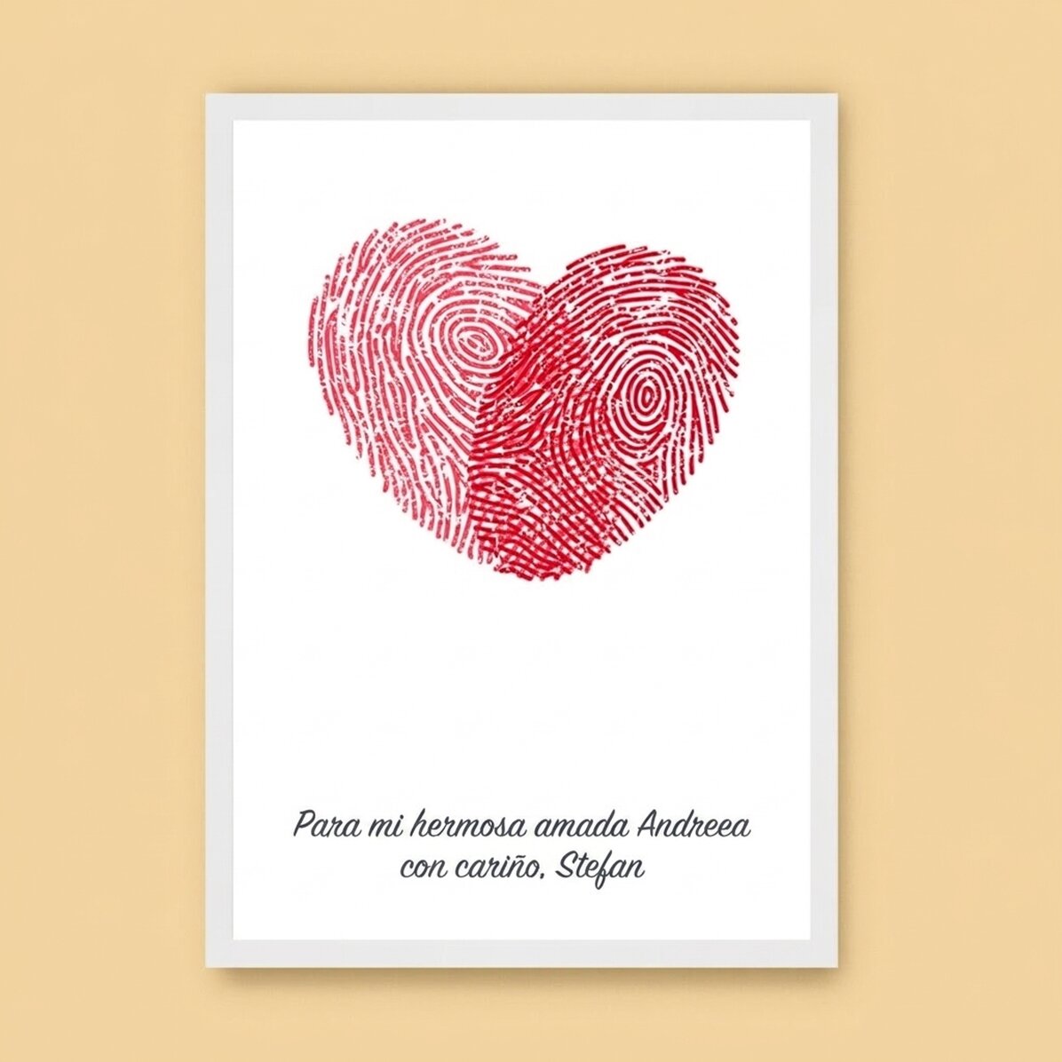 Cuadro personalizado con forma de corazón
