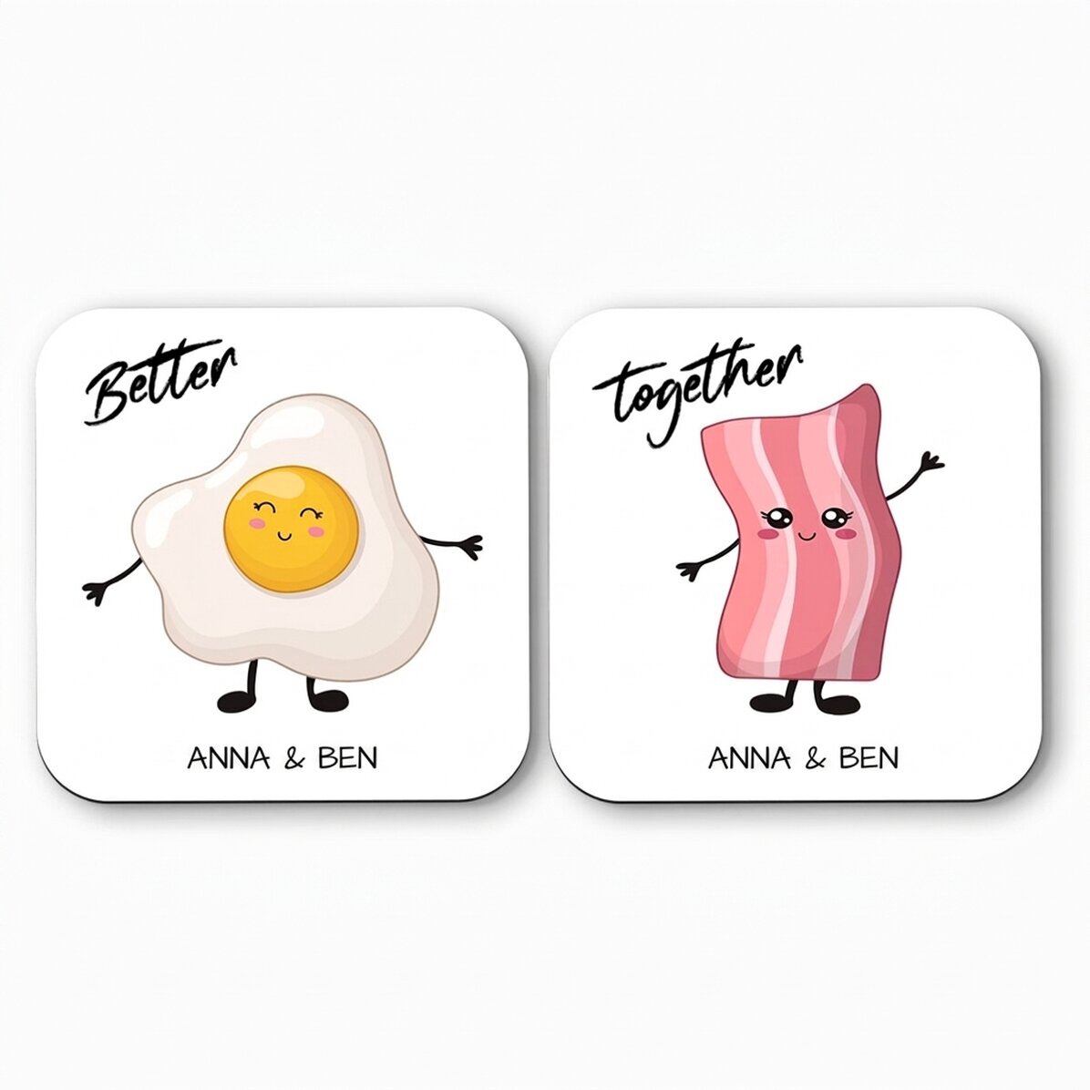 Lote de 2 posavasos personalizados con texto - Better Together