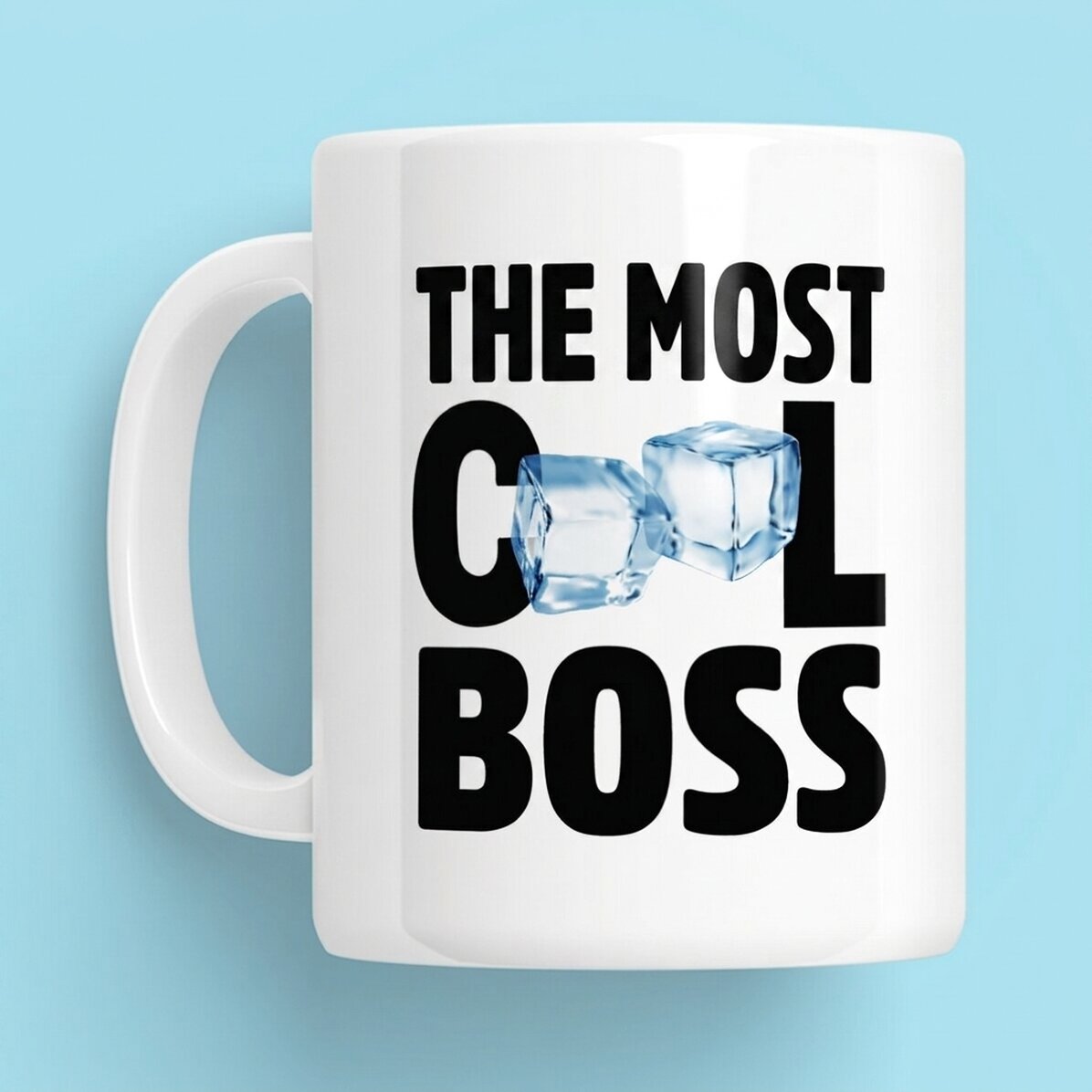 Taza personalizada con texto: «El jefe más guay»