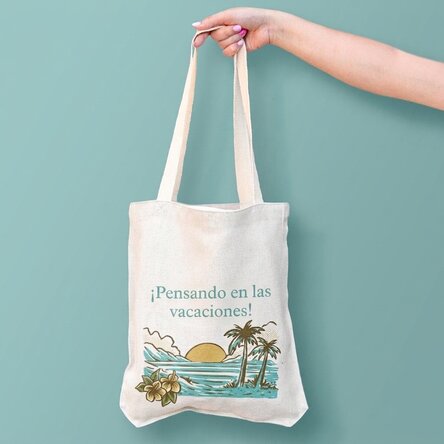 Bolso personalizado con texto - Pensando en las vacaciones