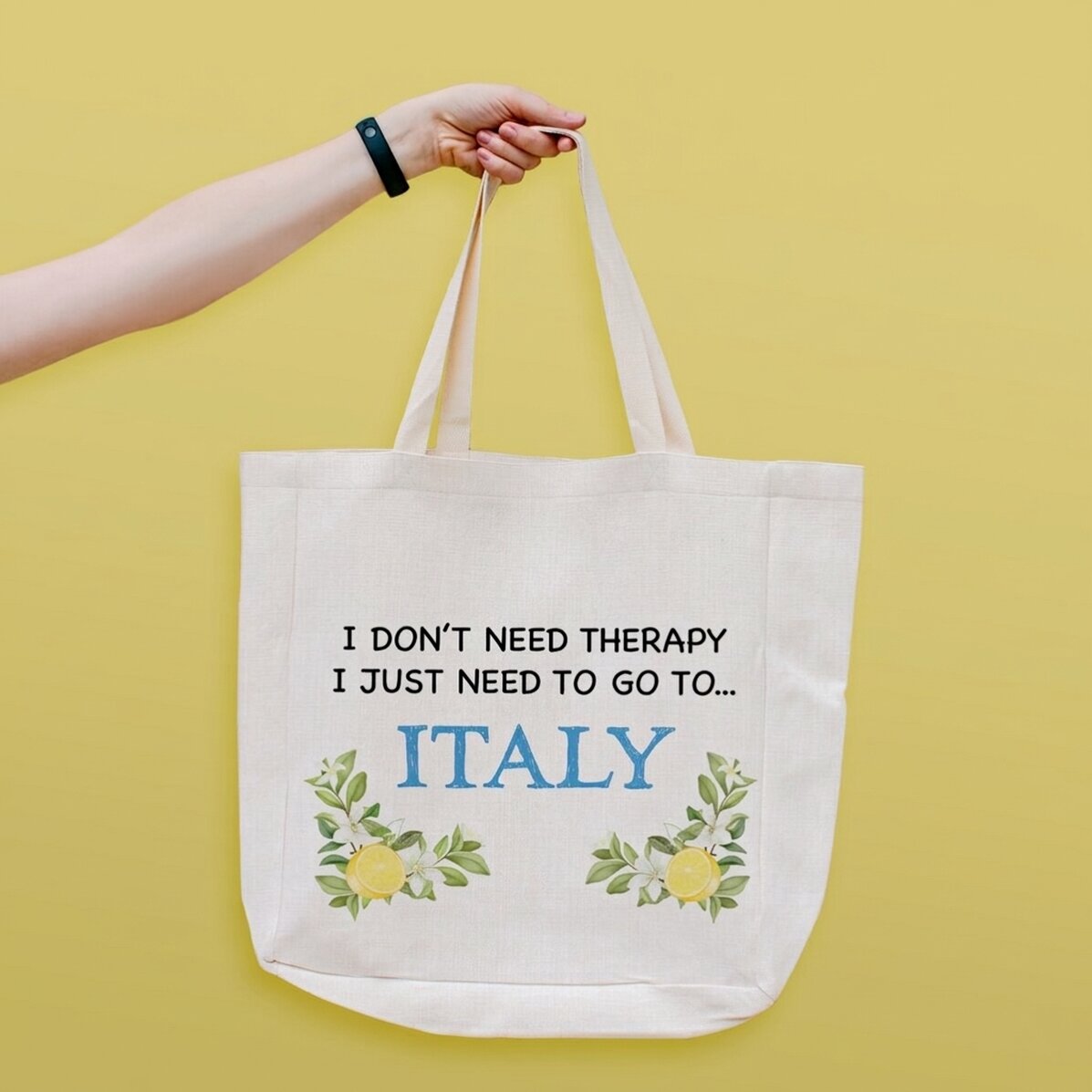 Bolso de playa personalizado con texto - Italia