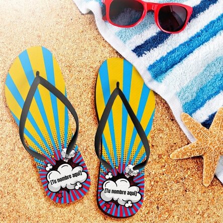 Chanclas personalizadas con nombre para niños - Cómic / Tiras cómicas