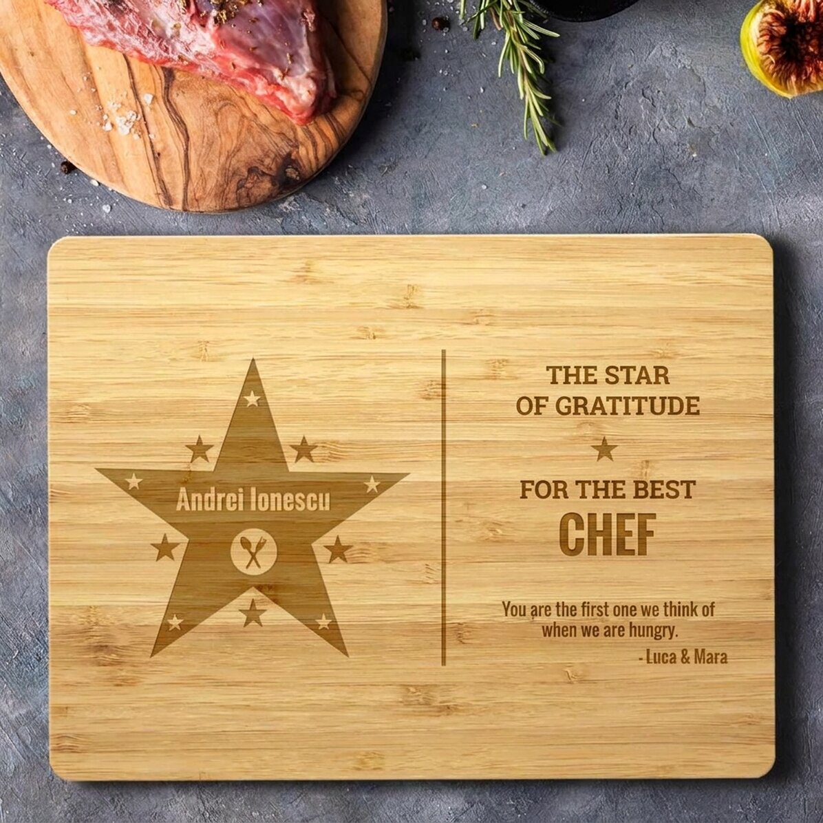 Cortador personalizado con texto: «La estrella de la gratitud»