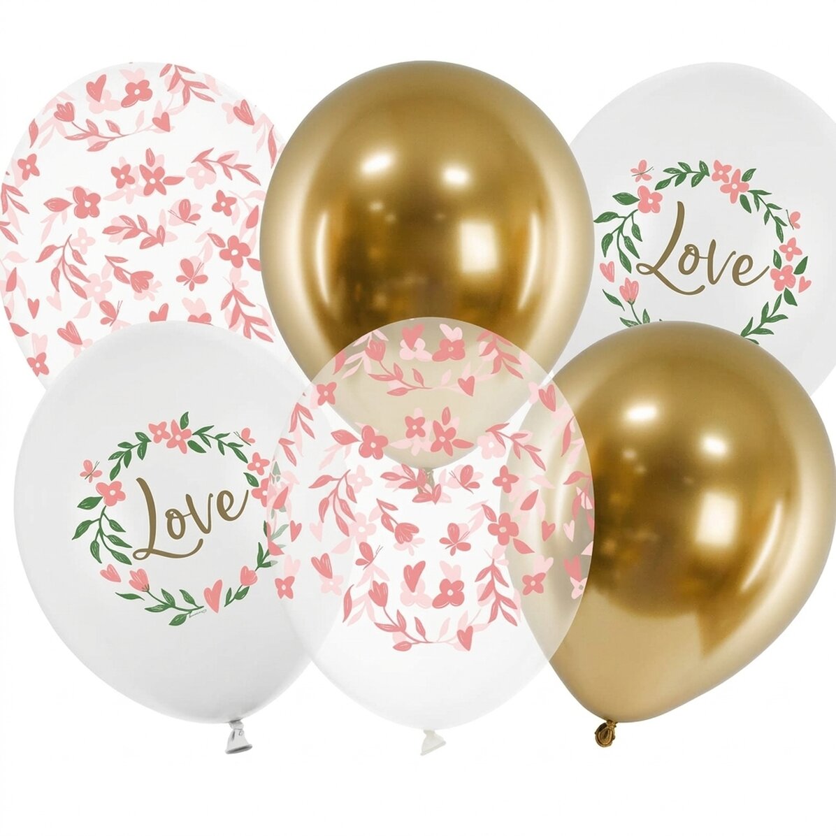 Lote de 6 globos surtidos - Love